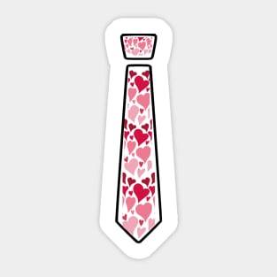 red tie valentine's day Sticker